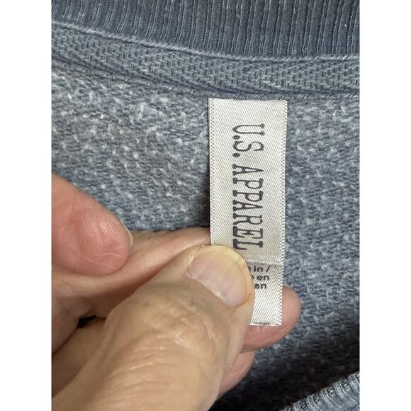 Gulf Shores Alabama “Surf Paradise” Sweatshirt Sz L Blue Beach Grunge Tropical - Picture 8 of 10